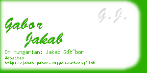 gabor jakab business card
